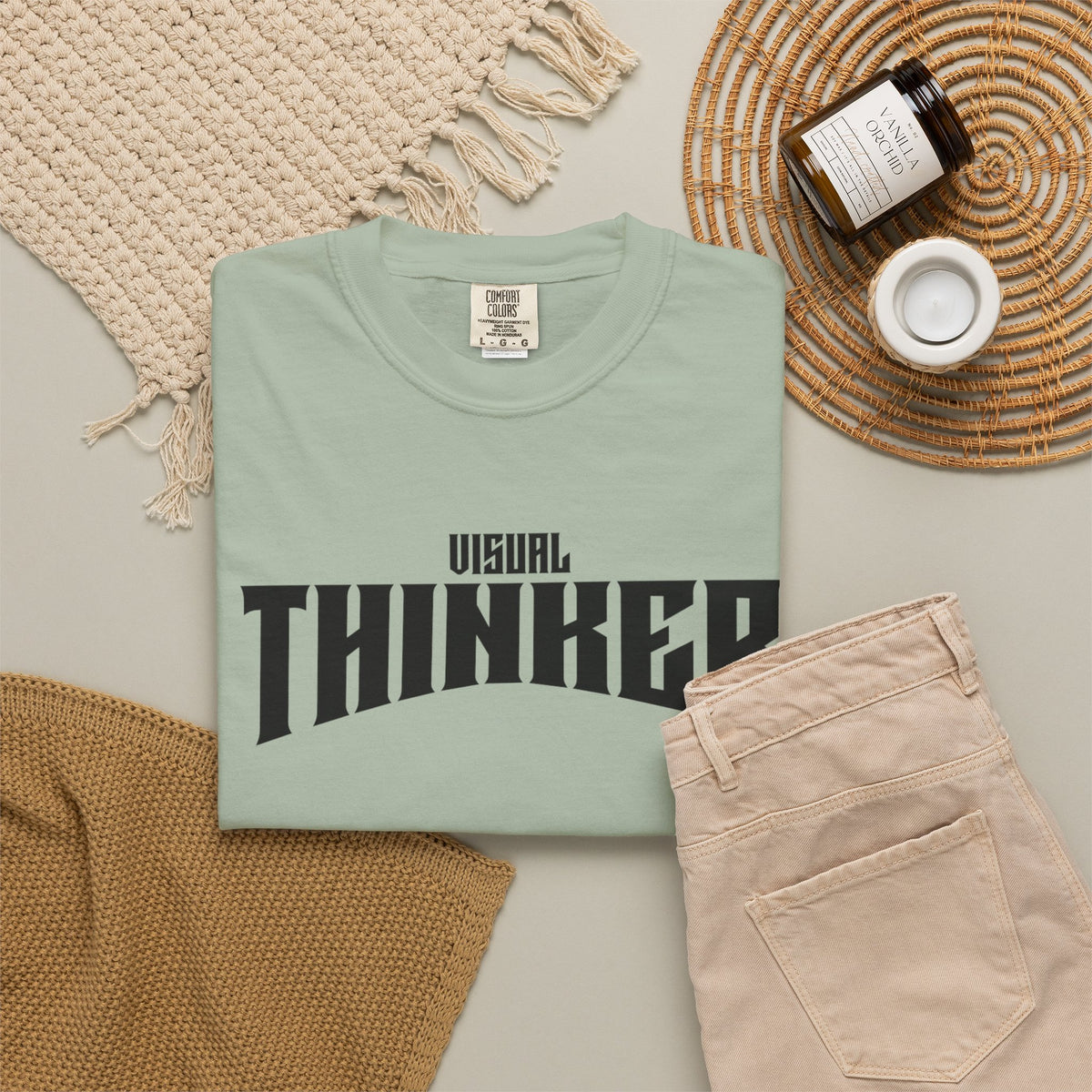 Visual Thinker printed t-shirt with bold graphic design